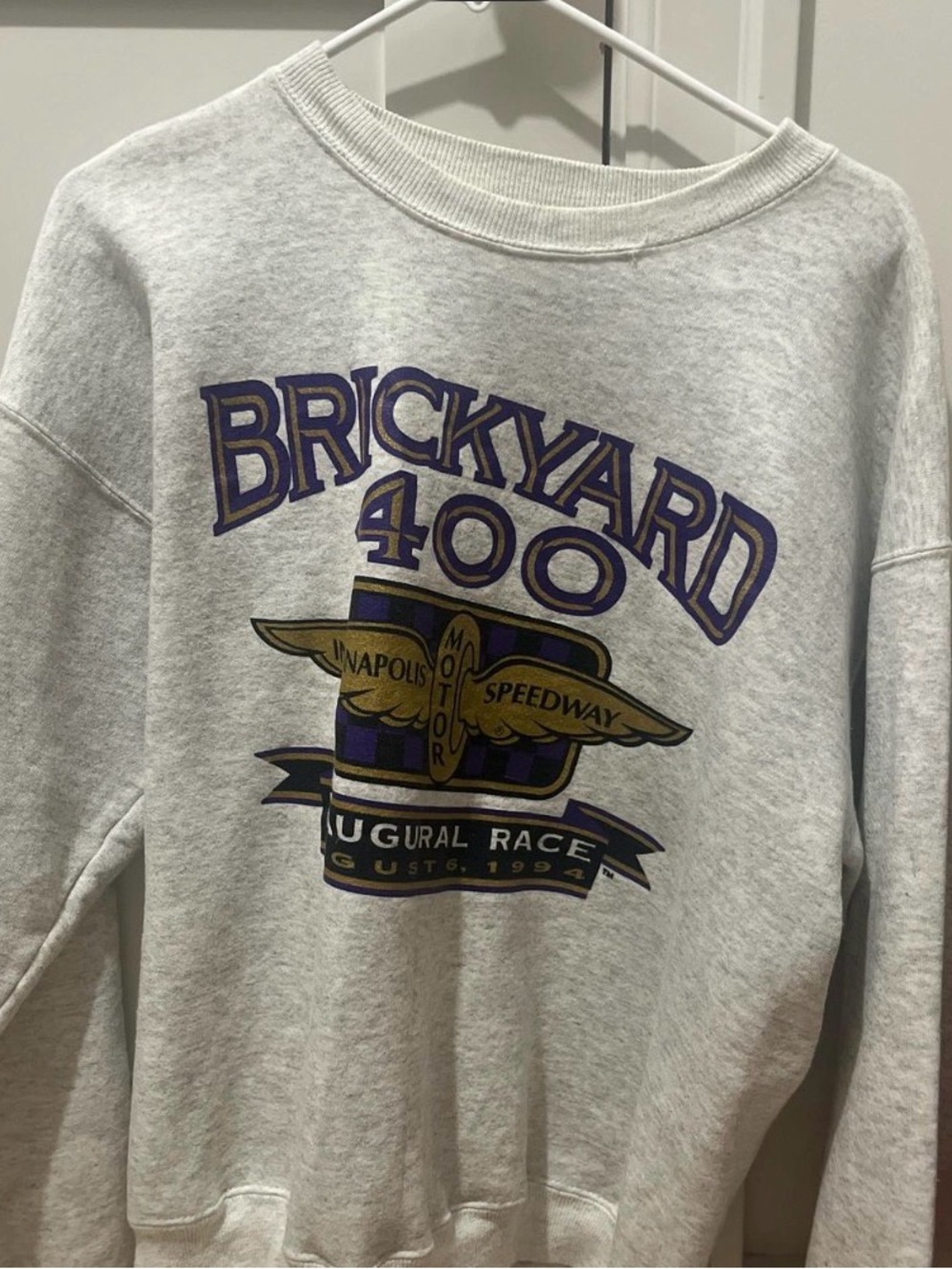 Brickyard 400 Graphic Crewneck Sweatshirt - Light Gray